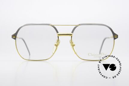Christian Dior 2381 80's Men's Glasses Large, hard gold-plated titanium temples & center part, Made for Men