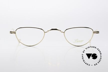Lunor II 06 Reading Specs Gold Plated, model "06": the classic reading form; in size 39/25, Made for Men and Women