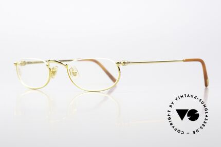 Cartier Demi Lune 2000 - M Unisex Reading Eyewear, costly 22ct GOLD-PLATED (timeless luxury glasses), Made for Men and Women