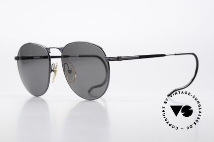 Dunhill 6044 Large 80's Panto Sunglasses, perfect fit due to flexible sports (cable) temples, Made for Men