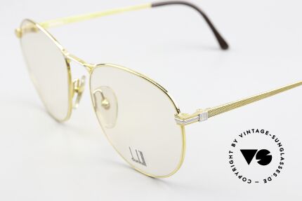 Dunhill 6065 Frame From 1988 in Size 58, gold-plated and rhodium-plated (precious rarity), Made for Men