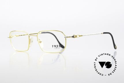Fred Jersey Men's 90's Luxury Glasses, temples and bridge are twisted like a hawser; unique, Made for Men