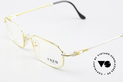 Fred Jersey Men's 90's Luxury Glasses, bicolor frame in classic design; in size 53/19, 140mm, Made for Men