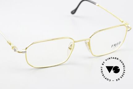 Fred Jersey Men's 90's Luxury Glasses, with original FRED packaging (hard box, case, cloth), Made for Men