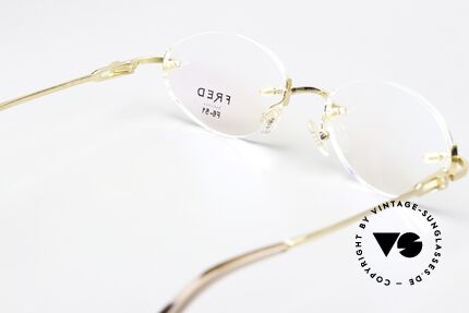 Fred Prestige Zirconium Gemstone Rimless Frame 90s, unworn rarity (like all our 1990's luxury eyeglasses), Made for Men and Women