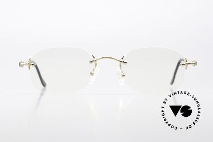 Fred Fidji Rimless Luxury Glasses Men, the DEMOS (53mm) can be exchanged as required!, Made for Men