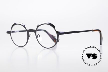 Theo Belgium Brilliant Round Eyeglasses Unisex, top-notch quality and wearing comfort (Titanium), Made for Men and Women