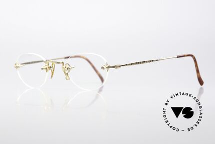 Matsuda 2865 Rimless 90's Vintage Glasses, the frame front is decorated with costly engravings, Made for Men and Women