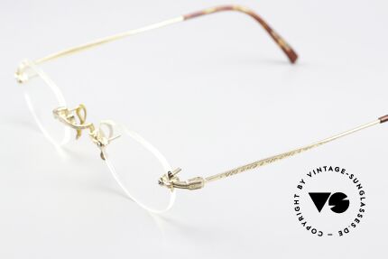Matsuda 2865 Rimless 90's Vintage Glasses, unworn rarity, rimless frame, GOLD-PLATED; 47-26, Made for Men and Women