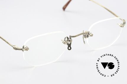 Matsuda 2864 90's Rimless Antique Gold, the lens size can still be changed by your optician, Made for Men and Women