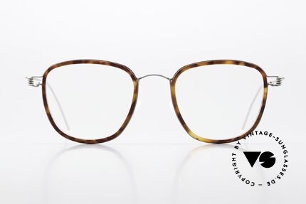 Lindberg Simon Air Titan Rim Titan Specs Acetate Inner Rim, model SIMON in size 47-20, temple length 145, col. 10, Made for Men