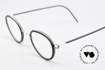 Lindberg Jackie 44 Air Titan Rim Temples With Acetate Cover, titanium-black frame with acetate cover; color K24M/10, Made for Men and Women