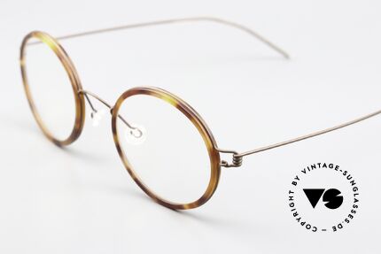 Lindberg Cameron 46 Air Titan Rim Round Frame Bronze Tortoise, true designer eyeglasses for ladies and gents; timeless!, Made for Men and Women