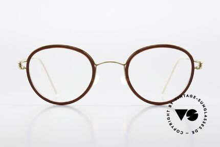 Lindberg Jackie 46 Air Titan Rim Ladies Glasses Ruby Colored, panto model Jackie, in size 46-24, temple length 145mm, Made for Women