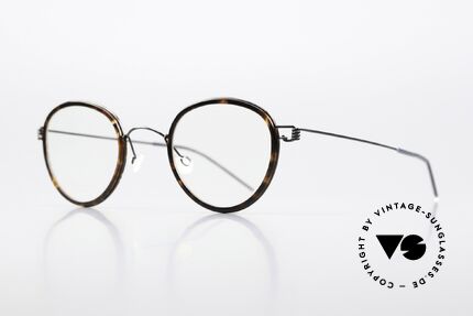 Lindberg Jackie 44 Air Titan Rim Panto Frame Tortoise Black, striking refined Air Titan frame with Acetate inner rim, Made for Men and Women