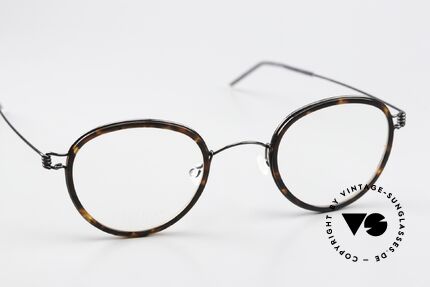 Lindberg Jackie 44 Air Titan Rim Panto Frame Tortoise Black, unworn, NOS, with an original hard case by LINDBERG, Made for Men and Women