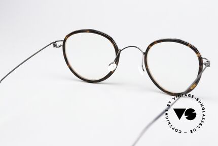 Lindberg Jackie 44 Air Titan Rim Panto Frame Tortoise Black, orig. Lindberg DEMO lenses can be replaced optionally, Made for Men and Women