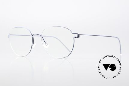 Lindberg Robin 53 Air Titan Rim Matt Dark Blue Eyeglasses, striking & stylish in equal measure = Lindberg Air Titan, Made for Men and Women