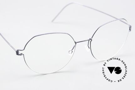 Lindberg Evan Air Titan Rim Panto Frame Matt Blue Gray, unworn, NOS, with an original hard case by LINDBERG, Made for Men and Women