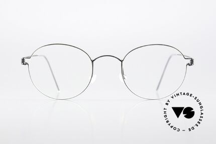 Lindberg Morten Air Titan Rim Panto Frame Unisex Black, mod. Morten in size 50-22, temple length 145, color U9, Made for Men and Women