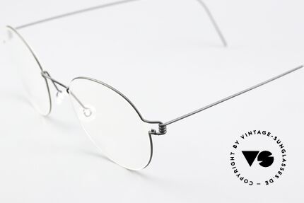 Lindberg Morten Air Titan Rim Panto Frame Unisex Black, suitable as women's glasses or men's glasses; timeless!, Made for Men and Women