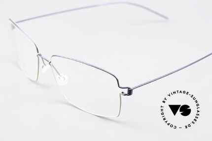 Lindberg Jimmy Air Titan Rim Square Men's Frame Blue Gray, extremely strong, resilient and flexible (and 3g only!), Made for Men