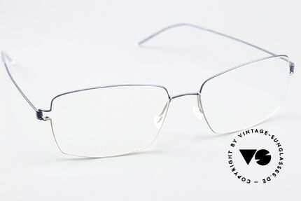 Lindberg Jimmy Air Titan Rim Square Men's Frame Blue Gray, unworn, NOS, with original magnetic case by Lindberg, Made for Men