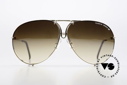 Porsche 5623 Light Mirrored Sun Lenses, the legend with interchangeable lenses; true vintage, Made for Men and Women