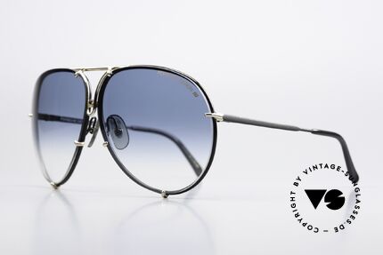 Porsche 5623 Ladies Shades Short Temples, 1x blue-gradient & 1x solid gray (100% UV protection), Made for Women
