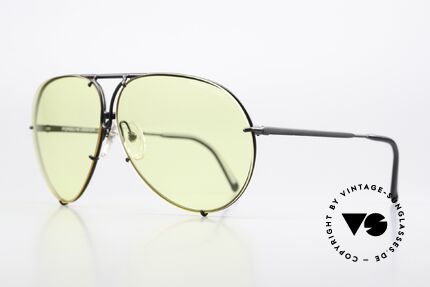 Porsche 5621 Kalichrome 80's Shades, HIGH-END yellow KALICHROME lenses (for twilight), Made for Men