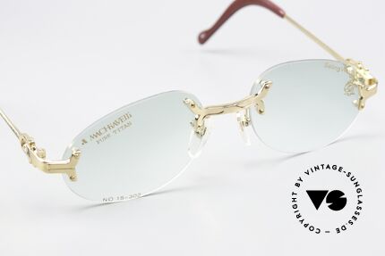 Machiavelli 15-302 Opulent Frame Gold-Plated, can be worn as a fashion accessory (even at night), Made for Men and Women