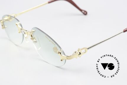 Machiavelli 15-300 Opulent Frame Gold Titan, gold-plated titanium & slightly tinted demo lenses, Made for Men and Women