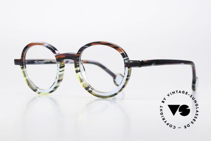 Theo Belgium Balancoire Colorful Transparent Frame, from the "SWINGS" series in size 43-25, 135mm, Made for Men and Women