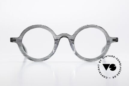 Theo Belgium Mille 88 Round Transparent Patterned, model mille+88 from the "mille acetate" collection, Made for Men and Women