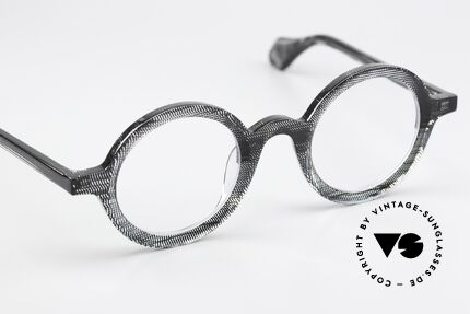 Theo Belgium Mille 88 Round Transparent Patterned, unworn; like all our vintage Theo eyewear specs, Made for Men and Women