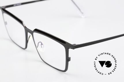 Theo Belgium Barion Square Titan Frame Large, frame XL size 55-16, color 367 (black / dark gray), Made for Men and Women