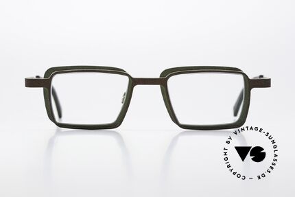 Theo Belgium Eye-Witness YC Square Designer Eyewear, this model looks apparently unfinished & asymmetrical, Made for Men and Women