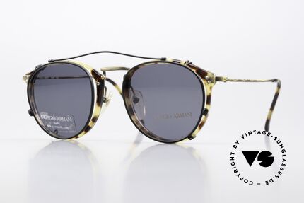 Giorgio Armani 318 Panto Glasses With Clip-On Details