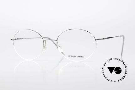 Giorgio Armani 27 90s Round Eyeglasses Nylor Details