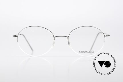 Giorgio Armani 27 90s Round Eyeglasses Nylor, simple "wire-frame" glasses; very puristic design, Made for Men and Women