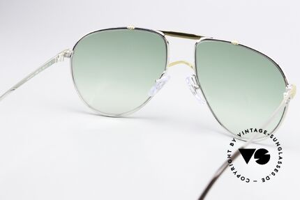 Christian Dior 2248 XL 80's Aviator Sunglasses, green-gradient CR39 sun lenses (100% UV protection), Made for Men
