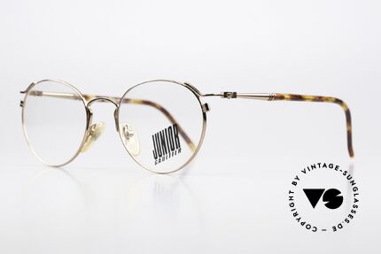 Jean Paul Gaultier 57-2271 90s Junior Gaultier Eyewear, interesting frame shape in size 53-18; shiny copper, Made for Men and Women