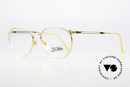 Jean Paul Gaultier 55-2173 Gold-Plated Glasses 90's, can be glazed as required (also varifocals), size 52-17, Made for Men and Women