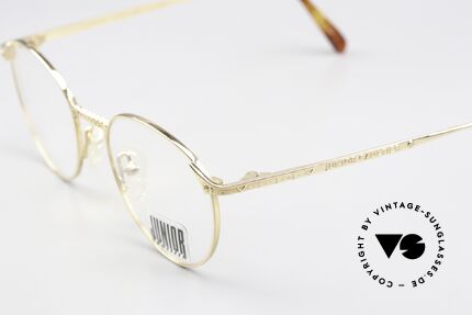 Jean Paul Gaultier 57-3172 Gold Plated Frame 1997, unworn, NOS (like all our old designer eyeglasses), Made for Men and Women