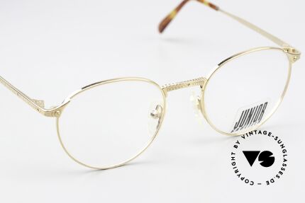 Jean Paul Gaultier 57-3172 Gold Plated Frame 1997, NO RETRO glasses, but true vintage glasses + case, Made for Men and Women