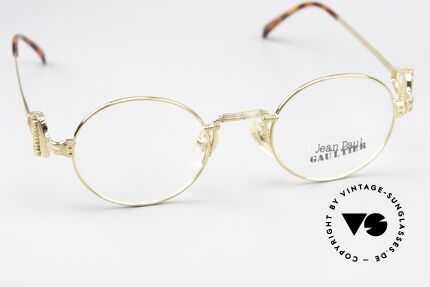 Jean Paul Gaultier 55-5106 Gold Plated Designer Frame, great vintage eyeglasses for men and women; size 45/21, Made for Men and Women