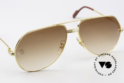 Cartier Vendome LC - M Sun Lenses With Cartier Logo, ultra rare original condition; stored for approx. 40 years, Made for Men