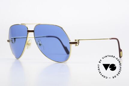Cartier Vendome Laque - L Ultramarine Deep Blue Lapis, this pair (with LAQUE decor) in LARGE size 62-14, 140, Made for Men