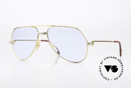 Cartier Vendome Santos - M Cobalt Blue Mineral Lenses Details