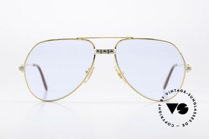 Cartier Vendome Santos - M Cobalt Blue Mineral Lenses, mod. "Vendome" was launched in 1983 & made till 1997, Made for Men